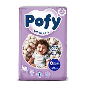 Pofy - XL 6 Numara Bebek Bezi 15-25 kg 50 Adet - En Uygun Fiyatlarla Piinti'de