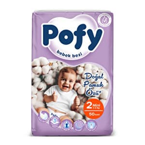 Pofy - Mini 2 Numara Bebek Bezi 3-6 kg 50 Adet - En Uygun Fiyatlarla Piinti'de