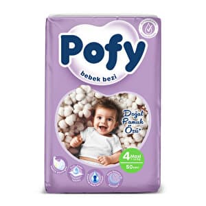 Pofy - Maxi 4 Numara Bebek Bezi 7-14 kg 50 Adet - En Uygun Fiyatlarla Piinti'de