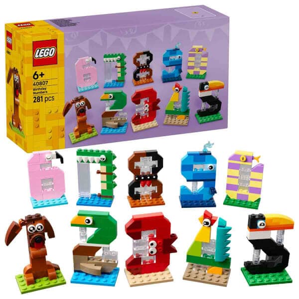 LEGO Doğum Günü Rakamları 40807 - 6 Yaş ve Üzeri Çocuklar için Hayvanlı Masa ve ... - En Uygun Fiyatlarla Piinti'de