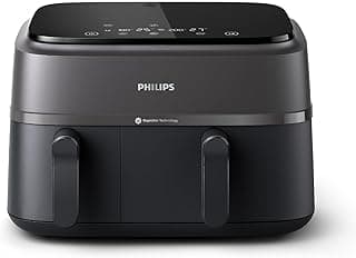 Philips Çift Hazneli Airfryer 3000 Serisi, 9L, 2 Hazneli Air fryer, Rapid Air Teknolojisi, Aileniz için Çok Yönlü Geniş Airfryer,%90 Daha Az Yağ, Ener - Piinti Fiyat Karşılaştırması