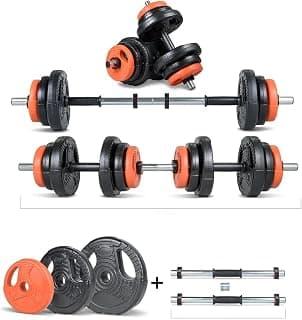 ECG Spor Yıldız Serisi 22 Kg Multifonksiyonel Turuncu Siyah Halter Seti Ve Dambıl Seti - Piinti Fiyat Karşılaştırması