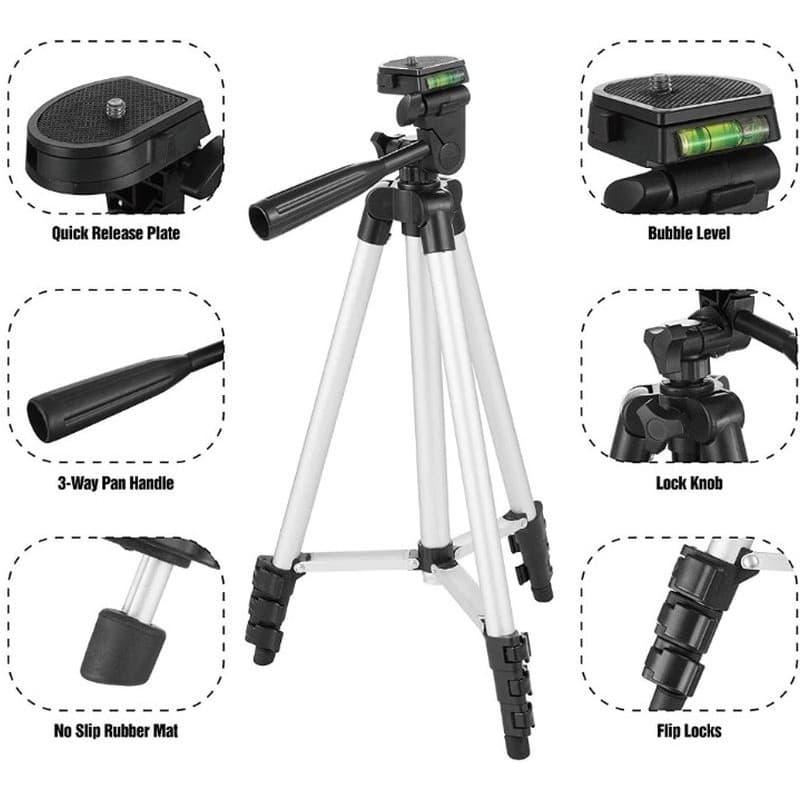 Telefon ve Kamera Tutucu Tripot Ayak 105 cm (Telefon Tutuculu) - En Uygun Fiyatlarla Piinti'de