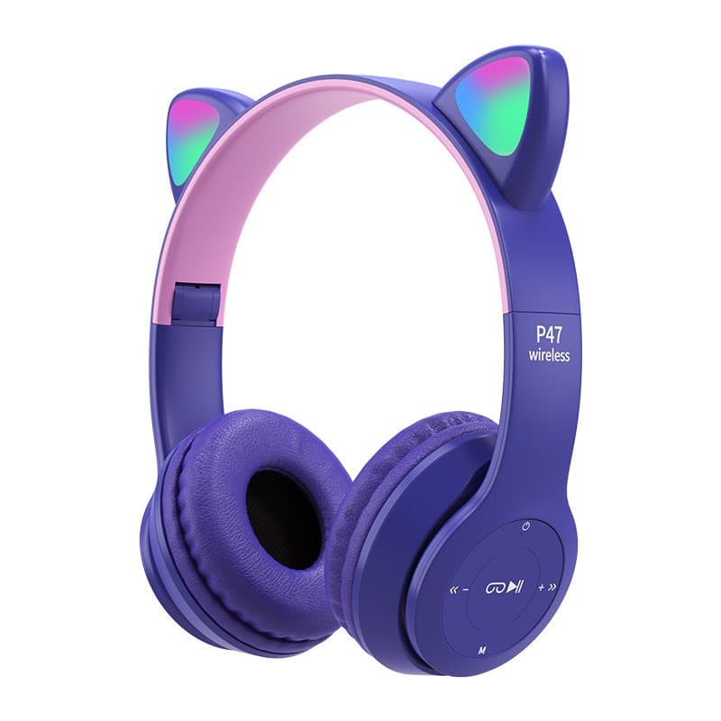 Kedi Kulak Parlayan Bluetooth Kulaklık P47M Karikatür Kablosuz Oyun Kulaklık - Piinti Fiyat Karşılaştırması