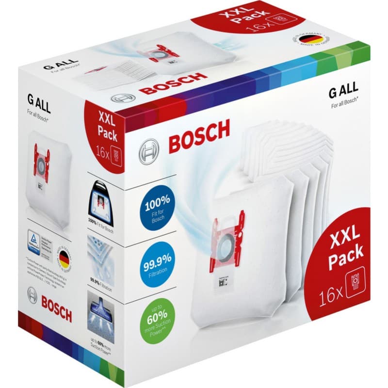 Bosch GALL G Tipi Uyumlu Elektrikli Süpürge Toz Torbası 16'lı Paket A+ Kalite Yüksek Emiş Gücü - En Uygun Fiyatlarla Piinti'de