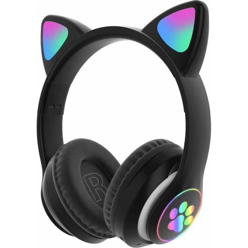 Blupple Kedi Kulak Sevimli Kablosuz Bluetooth 5.0 LED Işıklı Kedili Şık Kulaküstü Kulaklık Kız Çocuk Raydolu Fm Siyah - En Uygun Fiyatlarla Piinti'de