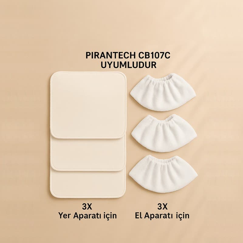 Kleen Pirantech Cb-107c Buharlı Temizlik Makinesi Yedek Mop Bezi Aparat Seti - Piinti Fiyat Karşılaştırması