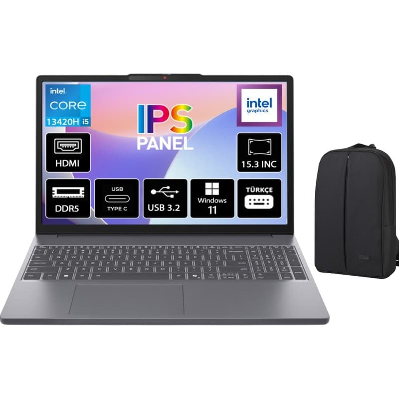 Lenovo Ideapad Slim 3 Intel Core I5 13420H 16GB 1tb SSD Windows 11 Pro 15.3" Wuxga IPS Taşınabilir Bilgisayar 83K1004ETR + Cimete Çanta - En Uygun Fiyatlarla Piinti'de
