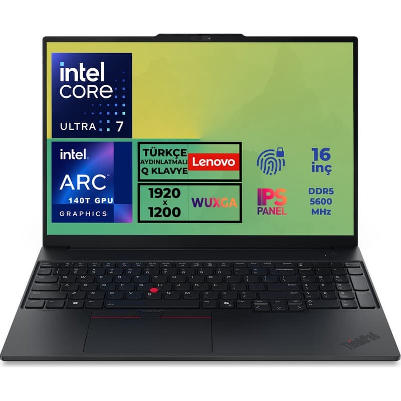 Lenovo Thinkpad E16 G3 Ultra 7 255H 16GB 512GB SSD 16" Wuxga Freedos Notebook 21SR006RTX - En Uygun Fiyatlarla Piinti'de