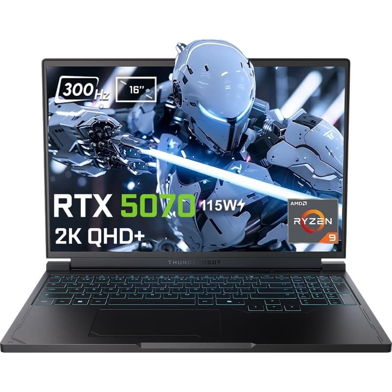 Thunderobot RS16 Amd Ryzen 9-9850HX 32GB Ddr5 1tb SSD Rtx 5070 8gb 115W 16 Inç 2k Qhd+ 300Hz Freedos Gaming Laptop (RS16-R9985HX57E1Q300RB) - En Uygun Fiyatlarla Piinti'de