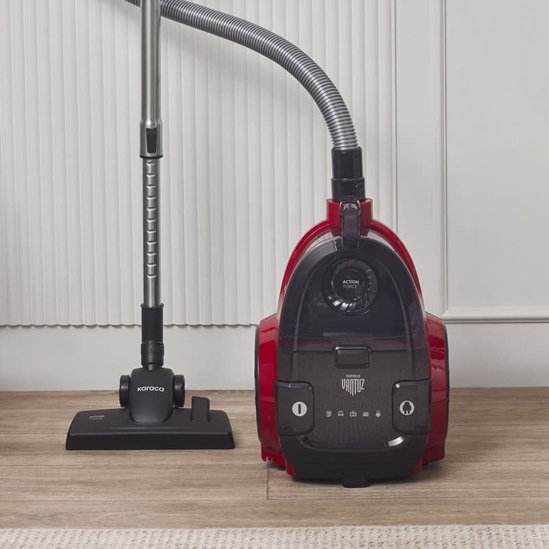 Karaca Vantuz Action Force X10 2 Lt Toz Torbasız Hazneli Elektrikli Süpürge Cherry Red 899 W - Piinti Fiyat Karşılaştırması