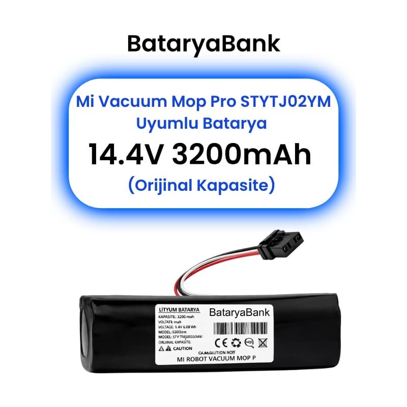 Xiaomi Mi Vacuum Mop Pro STYTJ02YM Uyumlu Batarya 3200MAH (Orijinal Kapasite) Robot Süpürge Pili - Piinti Fiyat Karşılaştırması