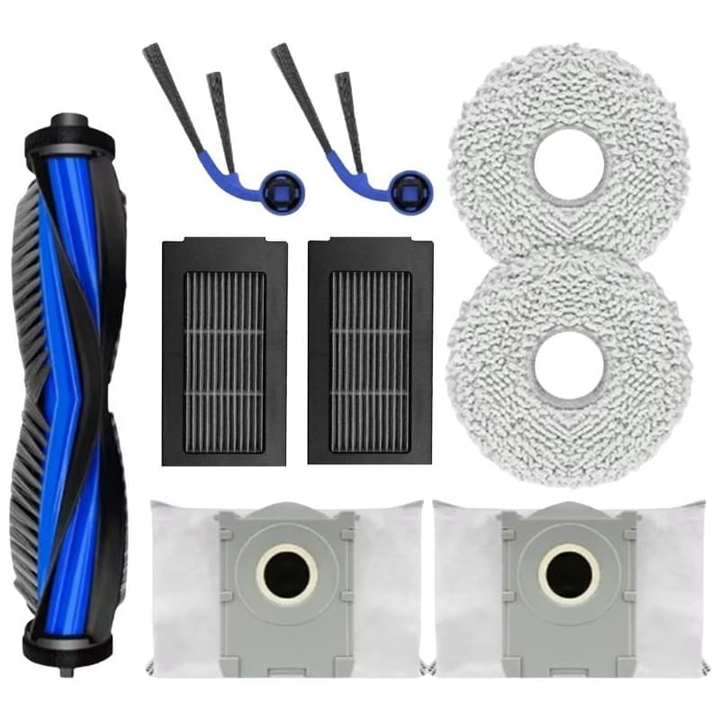 robotyedek Ecovacs T30C Uyumlu Yenileme Seti Ana Fırça,hepa Filtre,yan Fırça,mop Bezi,toz Torbası -9 Parça - En Uygun Fiyatlarla Piinti'de