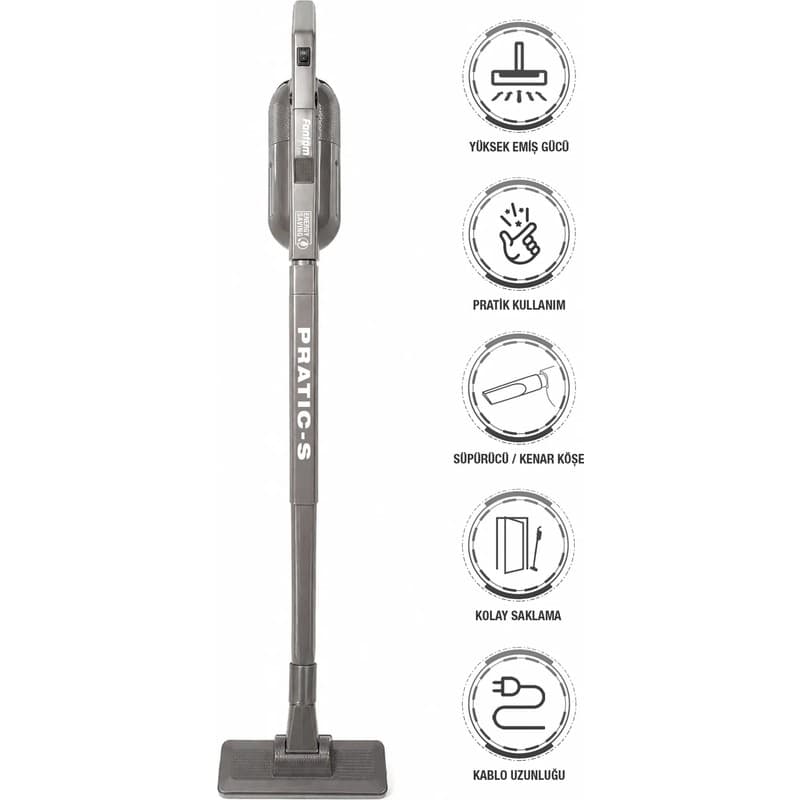 Fantom P1200 Pratic-s Toz Torbasız Elektrikli Dikey Süpürge Antrasit - Piinti Fiyat Karşılaştırması