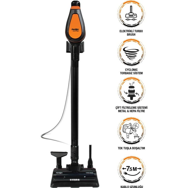 Fantom Pluto P 6000 Cyclone Dikey Elektrikli Süpürge Siyah - Piinti Fiyat Karşılaştırması