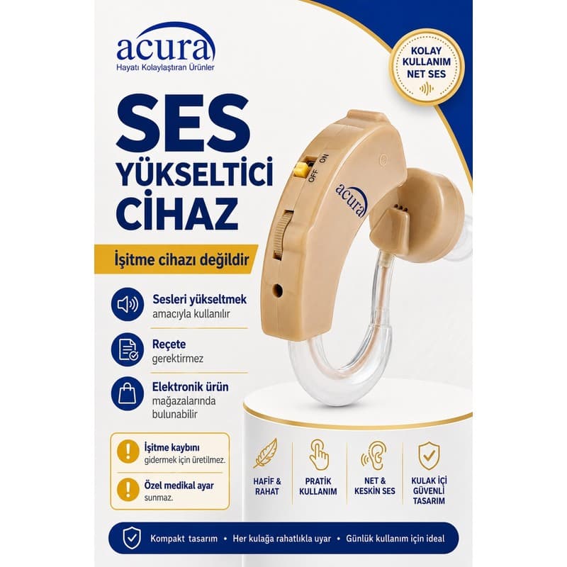 Acura Ses Yükseltici Kulaklık - En Uygun Fiyatlarla Piinti'de