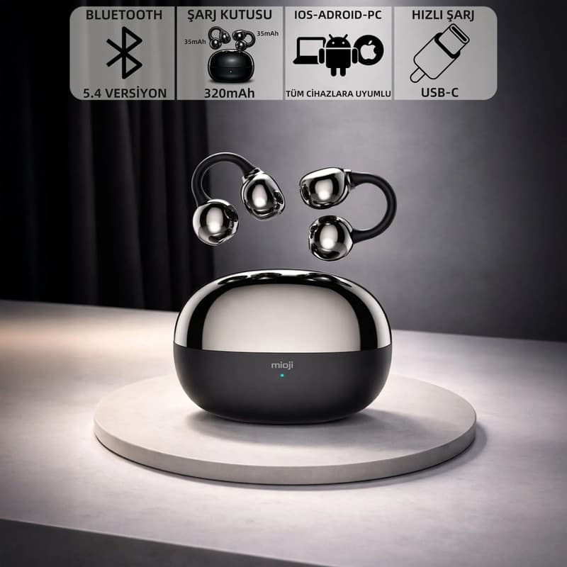 Mioji Air Buds 2 Kablosuz 5.4 Ios Android Windows Pc ve Tüm Telefonlar ile Uyumlu Bluetooth Kulaklık - Siyah - Piinti Fiyat Karşılaştırması