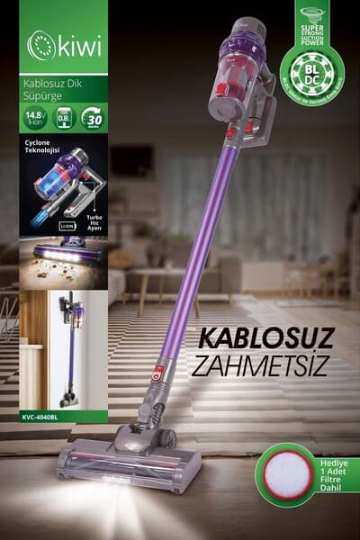 Kvc-4040 BLDC Kablosuz Dikey Süpürge Mor - Piinti Fiyat Karşılaştırması