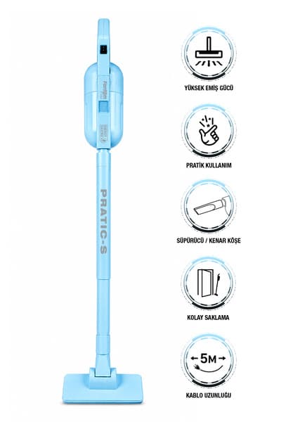 Pratıc-S P1200 Toz Torbasız Dikey Süpürge Mavi - Piinti Fiyat Karşılaştırması