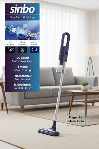 SVC-8628 Kablolu Dikey Elektrikli Süpürge Mavi – 2’si 1 Arada El Süpürgesi Özellikli - Piinti Fiyat Karşılaştırması