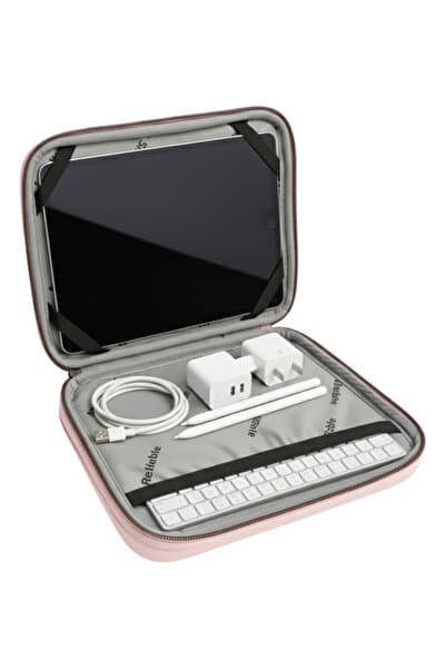 NS 9-11 inç Suya Dayanıklı Laptop Tablet Kılıfı Darbe Koruyucu Fermuarlı Çanta (26x21x2 cm) - Pembe - Piinti Fiyat Karşılaştırması