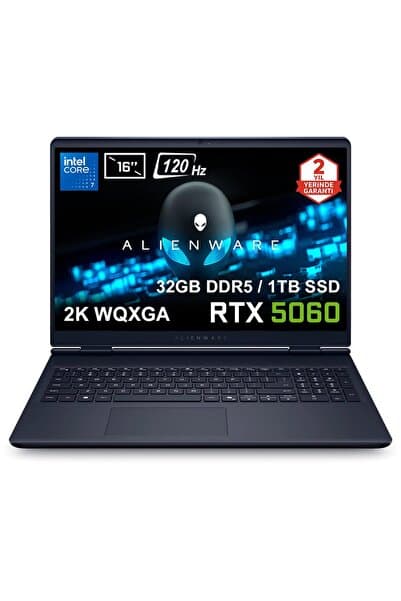 Alienware 16 Aurora Core 7-240H 32GB DDR5 1TB SSD RTX 5060 8GB 16inç 120Hz Ubuntu Gaming Laptop - Piinti Fiyat Karşılaştırması