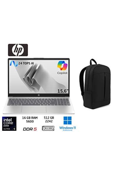 AI 15 Intel Core Ultra 5 225U 16GB 512GB SSD W11 PRO 15.6" D51E0EA Duddi Çanta - Piinti Fiyat Karşılaştırması