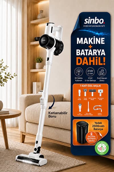 SVC-8634 Kablosuz Dikey Şarjlı Süpürge Evcil Hayvan Seti + Ekstra Batarya - Piinti Fiyat Karşılaştırması