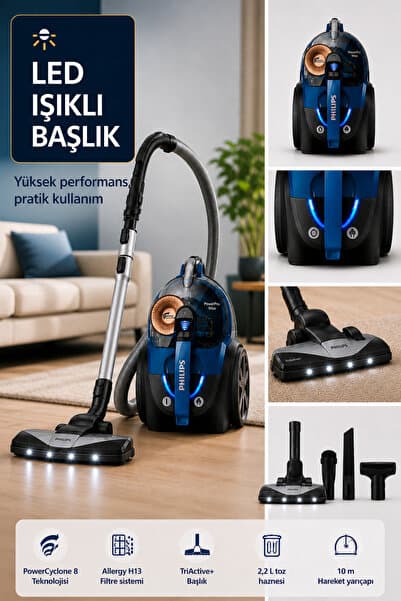 Yeni Seri Led Işıklı Başlık Power Pro Max Yeni Nesil 900 W Süpürge - Piinti Fiyat Karşılaştırması