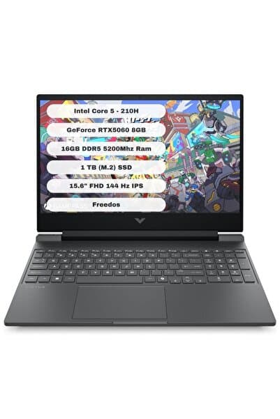 Victus Gaming Laptop Intel Core 5-210H 16GB 1TB SSD RTX5060 144Hz DOS 15.6" FHD Mika Gümüş C21SGEA - Piinti Fiyat Karşılaştırması