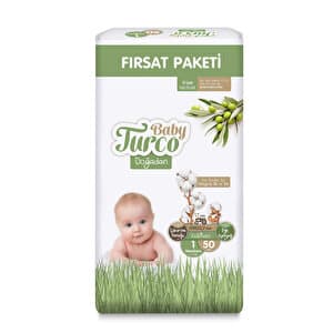 Baby Turco - Doğadan Fırsat Paket Yenidoğan 1 Beden 50 Adet - Piinti Fiyat Karşılaştırması
