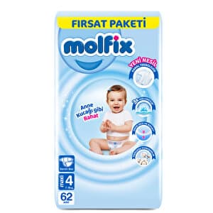 Molfix - Fırsat Paketi Maxi 4 Beden 62 Adet - Piinti Fiyat Karşılaştırması