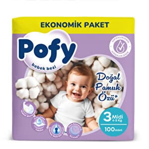 Pofy - Midi 3 Numara Bebek Bezi 100 Adet - Piinti Fiyat Karşılaştırması