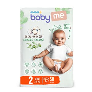 baby me - Mini 2 Numara Bebek Bezi 3-6 kg 50 Adet - Piinti Fiyat Karşılaştırması