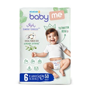 baby me - XL 6 Numara Bebek Bezi 15-25 kg 50 Adet - Piinti Fiyat Karşılaştırması