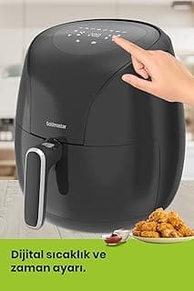 Foodchef Airfryer, 6.4L Dış Hazne, 5L Pişirme Kapasitesi, Dokunmatik Ekran, 8 Ön Ayar Menüsü, 80-200°C Sıcaklık Aralığı, 2000W - Piinti Fiyat Karşılaştırması