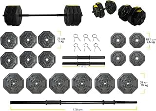 Tan Spor 100 Kg DÜZ BAR (150 cm) Dambıl Ağırlık Halter Seti Sarı Kapaklı - Piinti Fiyat Karşılaştırması