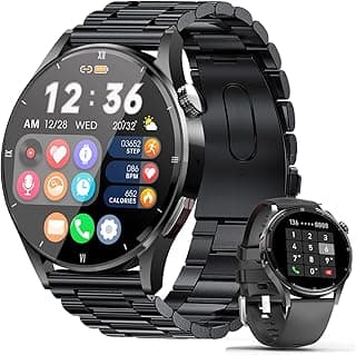 Telefon fonksiyonlu akıllı saat, 1,32 inç akıllı saat, erkek, Bluetooth nabız saati, uyku monitörü, kalp atış hızı, kalori, ses asistanlı, 360 x 360 H - Piinti Fiyat Karşılaştırması