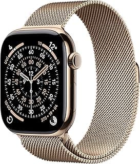Apple Watch Series 11 GPS + Cellular 46 mm Altın Rengi Titanyum Kasa Akıllı Saat ve Altın Rengi Milano Loop - M/L. Uyku Skoru, Fitness Takibi, Sağlık - Piinti Fiyat Karşılaştırması