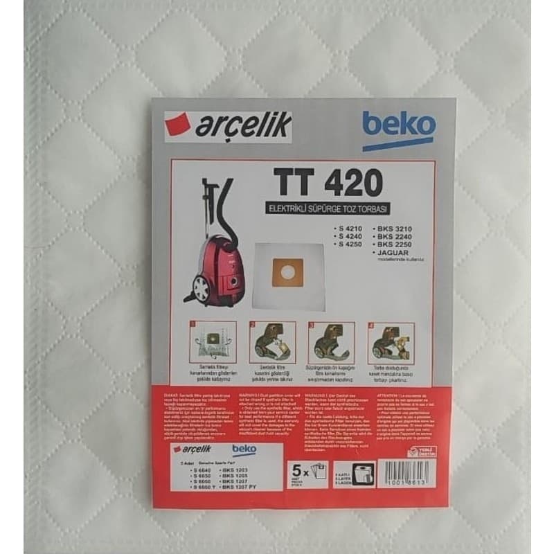 5 Adet Arçelik Trb 6986B Toz Torbası Elektrikli Süpürge İçin Bakteri ve Virüs Önleyici Aksesuar - Piinti Fiyat Karşılaştırması