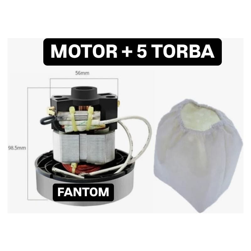 Fantom Pratic P1200 Uyumlu Süpürge Motoru ve 5li Toz Torbası Pratik P 1200 - Piinti Fiyat Karşılaştırması