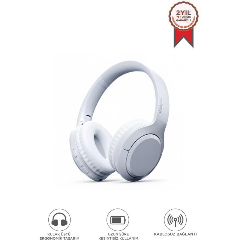 Bluetooth Kulaklık Kulak Üstü Kablosuz Kulaklık Lenovo TH53 Beyaz - Piinti Fiyat Karşılaştırması