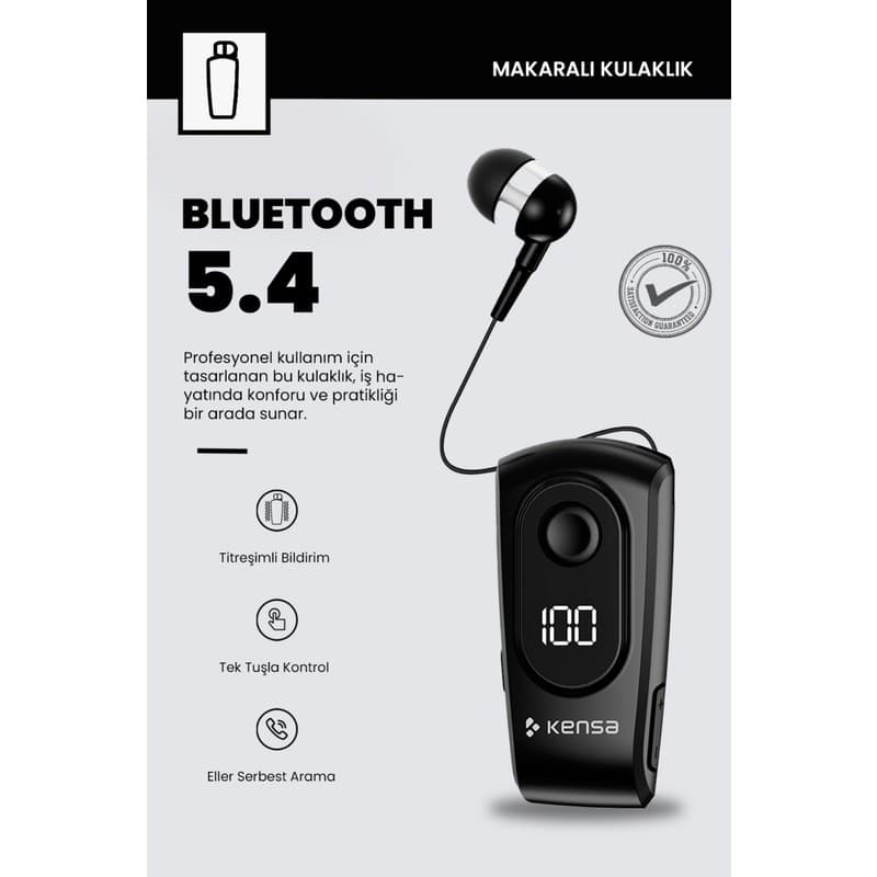 Kensa Makaralı Kulaklık Bluetooth 5.4 | 18 Saat Konuşma | Dijital Ekran | Titreşimli | Yüksek Kalite Ses - Piinti Fiyat Karşılaştırması