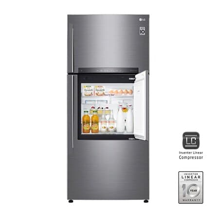 LG A+, Pratik Kapı™, WiFi Kablosuz Bağlantı, 530 Litre, 78cm Genişlik, No Frost, İnoks - GN-A702HLHU - Piinti Fiyat Karşılaştırması